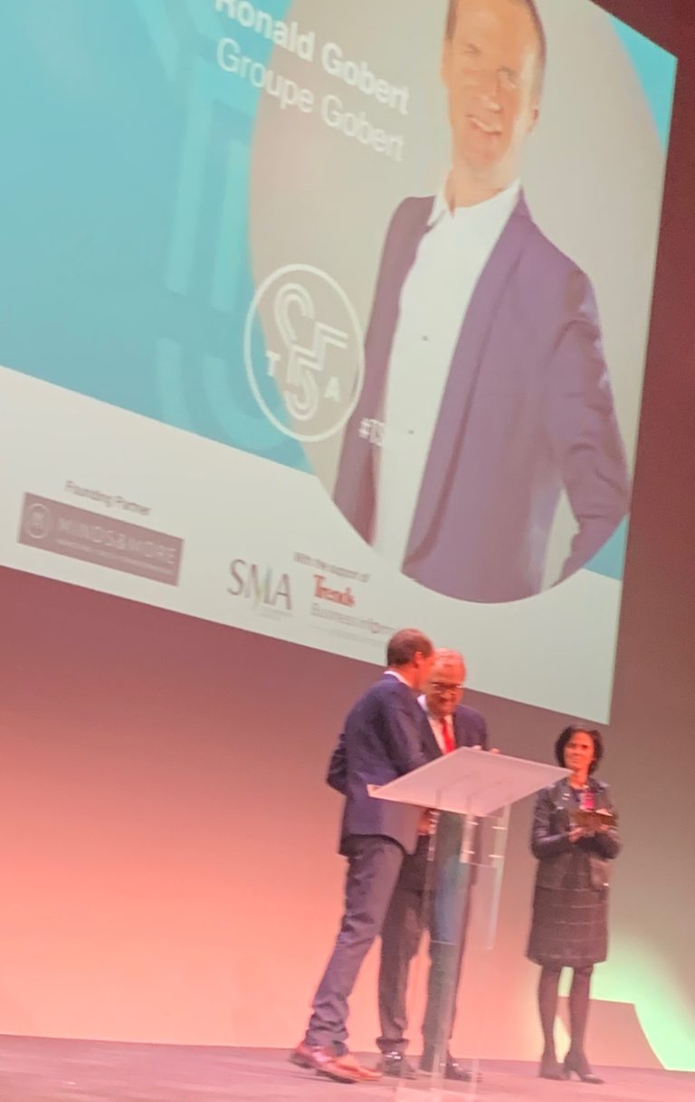 Ronald Gobert reçoit le Trends Sales & Marketing Award 2019.