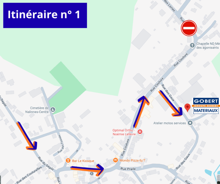 Nalinnes – Modifications de circulation